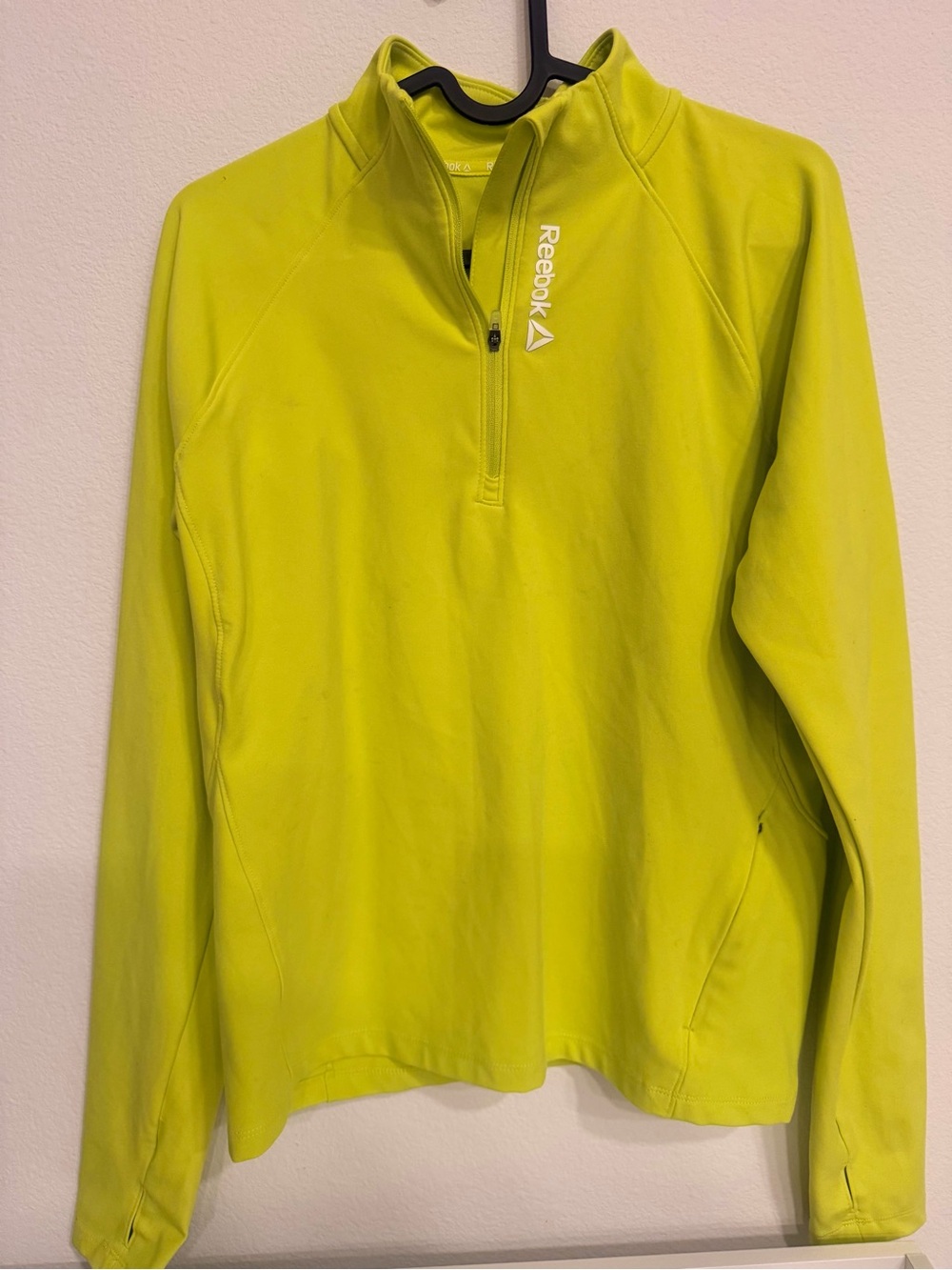 Reebok Neon Yellow-Lime Quarter-Zip Pullover
